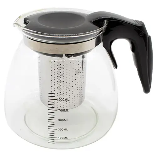 1100ml Pyrex Teapot | Heat-Resistant & Transparent