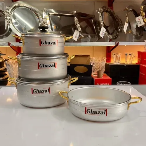 خرید سرویس قابلمه 8 پارچه غزل تک و عمده کد t1174