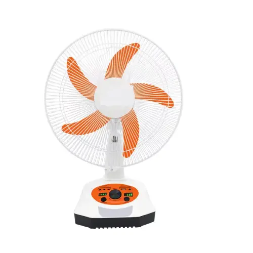 پخش پنکه شارژی برقی رومیزی 14 اینچ پنج پره مدل WEIDASI WD-257  کد E490 تک و عمده
