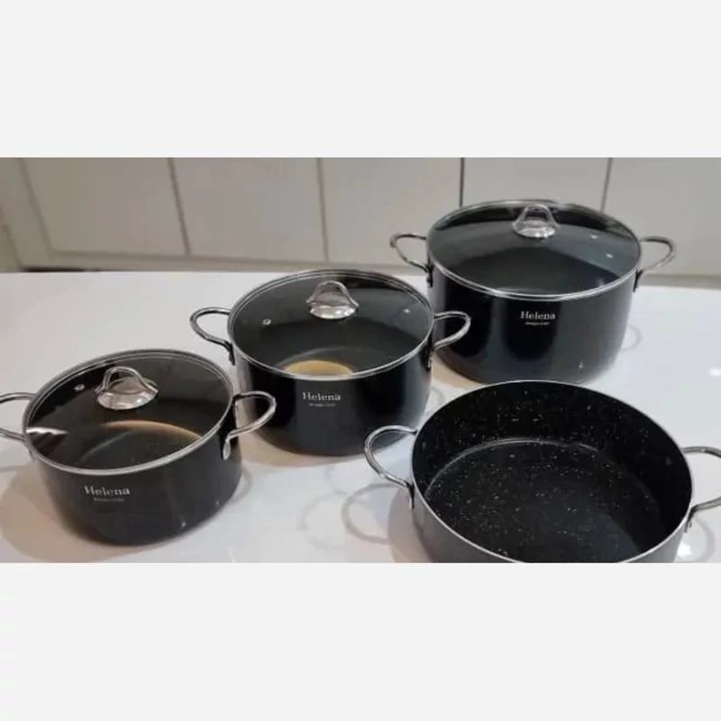 خرید سرویس قابلمه برند هلنا ۹ پارچه کلاسیک تک و عمده کد t1200