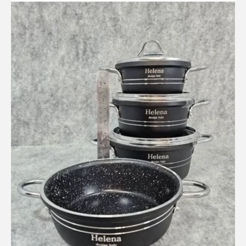 خرید سرویس قابلمه برند هلنا ۹ پارچه کلاسیک تک و عمده کد t1200