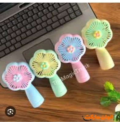 پخش فن خنک کننده شارژی مدل گل MINI FANS  کد E495 تک و عمده