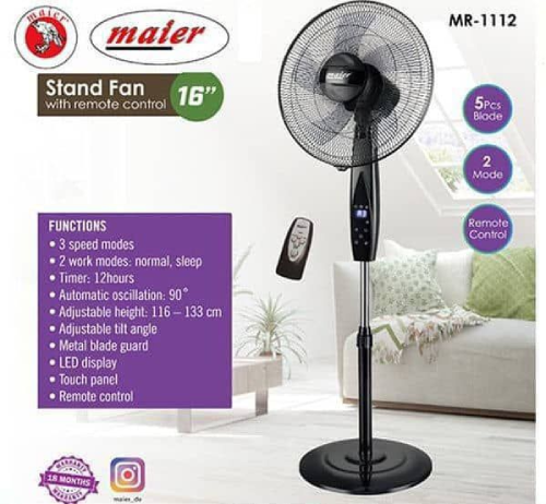 پخش پنکه ایستاده مایر مدل 1112 کد E501 تک و عمده