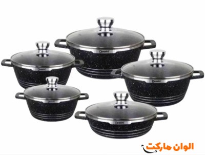 پخش سرویس قابلمه ۱۰ تیکه دسینی اصل کد E515 تک و عمده