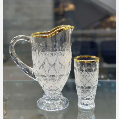 Crystal pitcher and glass set - code z1238