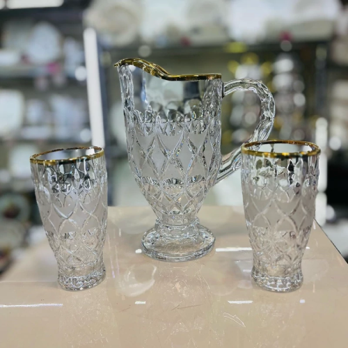 Crystal pitcher and glass set - code z1238