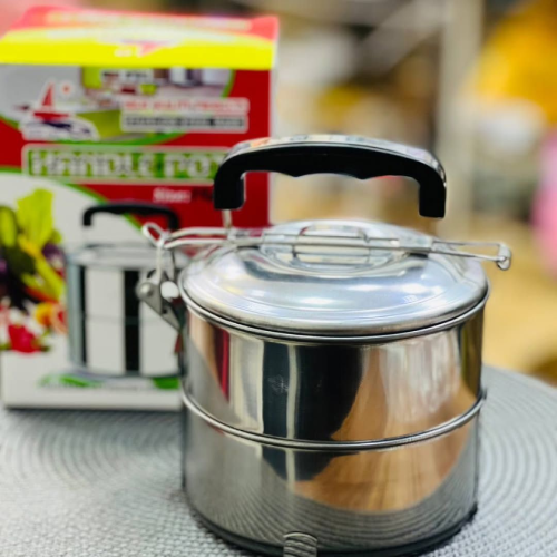 پخش ظرف غذا دو طبقه مدل handle pot تک و عمده کد Z1254