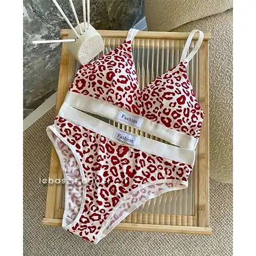 European Leopard Print Lingerie Set | Free Size with Removable Cup