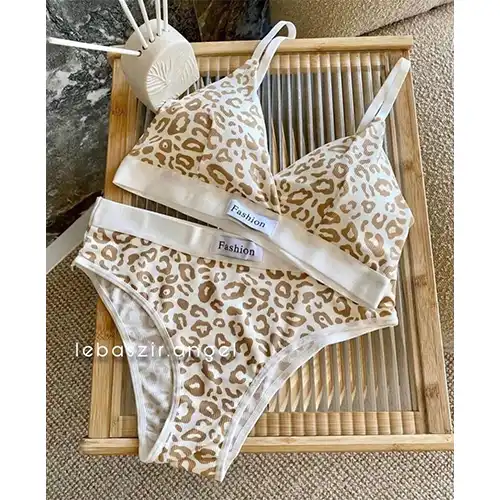 European Leopard Print Lingerie Set | Free Size with Removable Cup