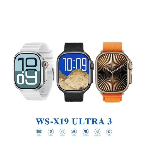 پخش ساعت هوشمند Wisme مدل WS‑X19 Ultra 3 به همراه ایرپاد و 5 بند تک و عمده کدt1263