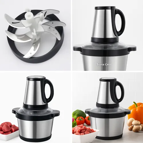 خردکن سیلور کرست مدل 10L سه سرعته هک‌شده با کاسه استیل و 10 تیغه تک و عمده کد t1266