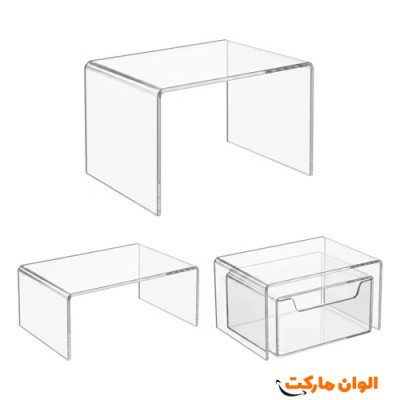 ⁨ راف کریستال کوتاه مرسه  اکریلیک شفاف تک و عمده کدP627