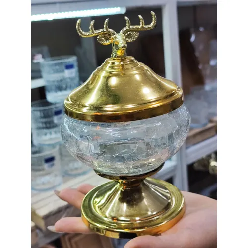 قندان پذیرایی طرح گوزن  تک و عمده کد G4759