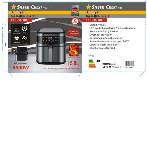 SilverCrest SC-2248 15.8L Air Fryer code t1207