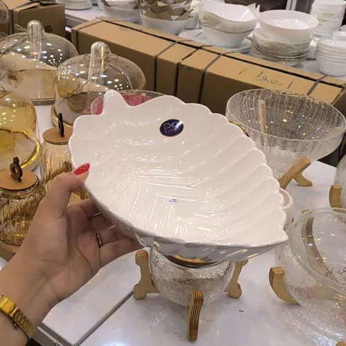 پخش ظرف طرح برگ بزرگ تک و عمده کدp651