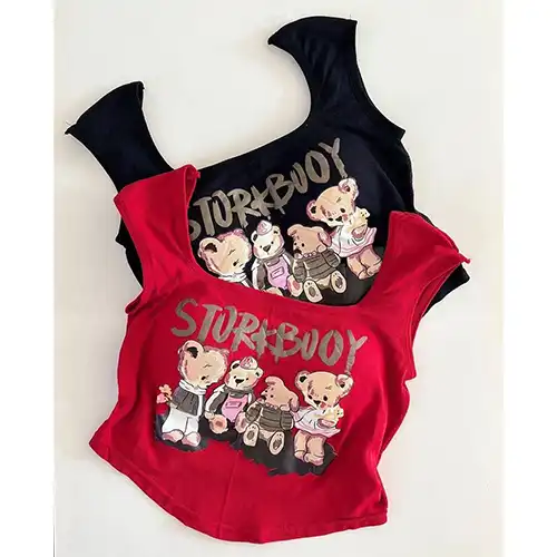 Women’s Doll Style Crop Top | Fixed Cup with Stylish Colors