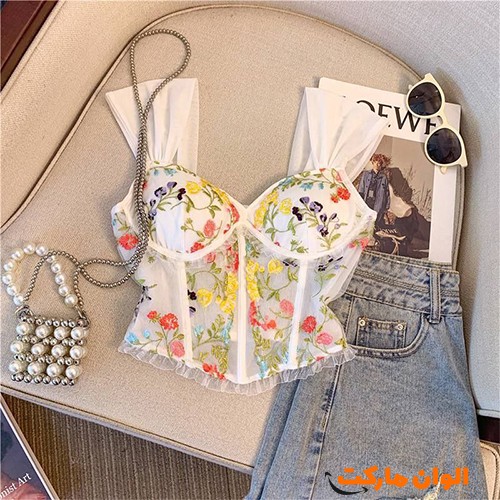 Women’s Floral Party Crop Top | Elegant Design & High Quality