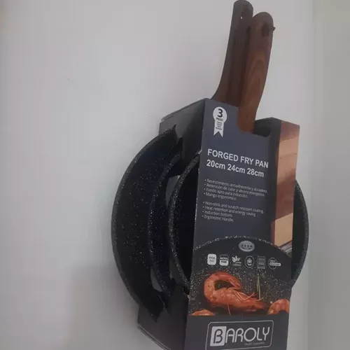 Three-piece, all-granite, Baroli, single- and large-size fish pan