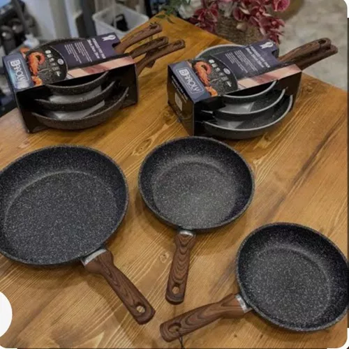 Three-piece, all-granite, Baroli, single- and large-size fish pan