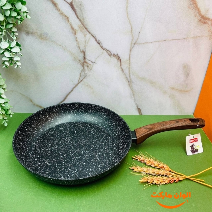 پخش  ماهیتابه تک دسته تمام گرانیتی بارولی سایز 32  تک و عمده کدP660