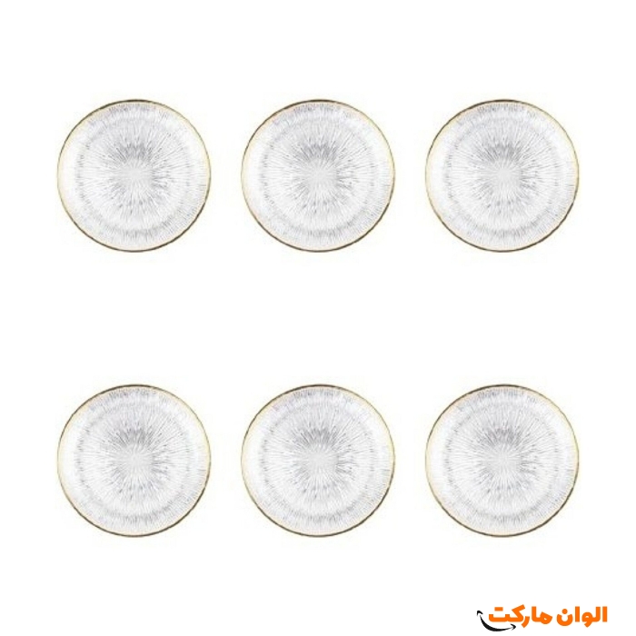 پخش  پیش دستی 6 عددی سولو لب طلایی تک و عمده کد Z1426