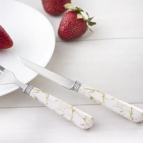 6-Piece Ceramic Marble Fruit Knife Set code t1225