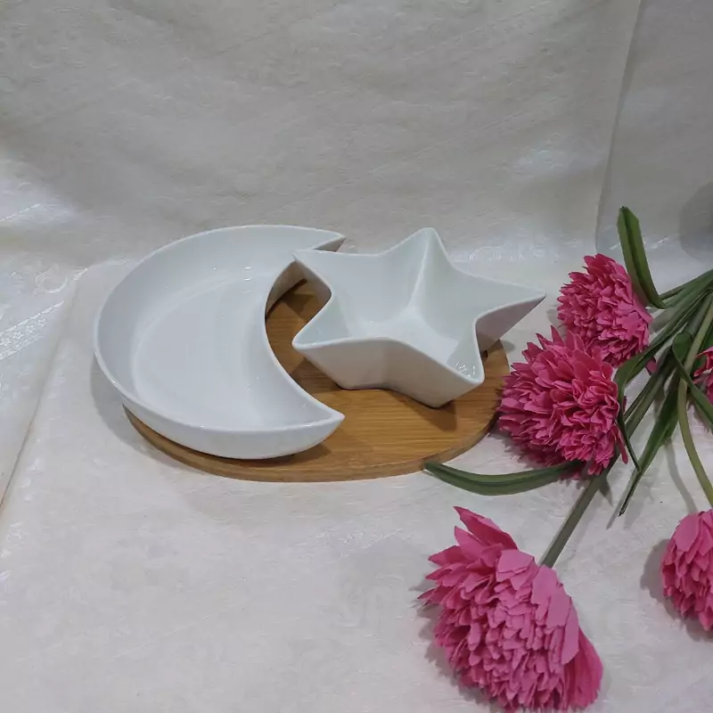 پخش شیرینی خوری طرح ماه و ستاره  مدل جدید تک و عمده کد F963