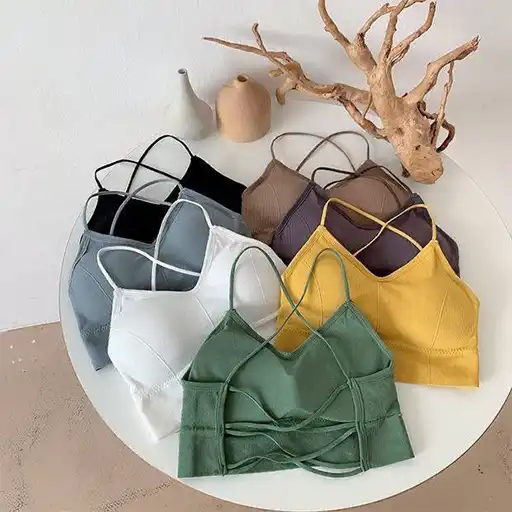 European Women’s Crop Top | Removable Cup & Cross Back