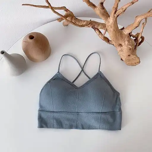 European Women’s Crop Top | Removable Cup & Cross Back