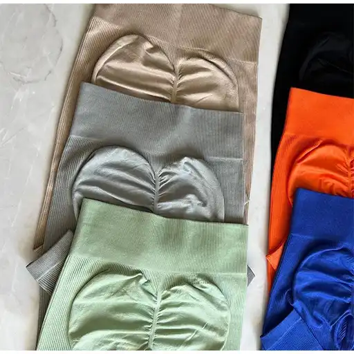 Women’s Ribbed Seamless Leggings | High Waist Scrunch Gym Leggings