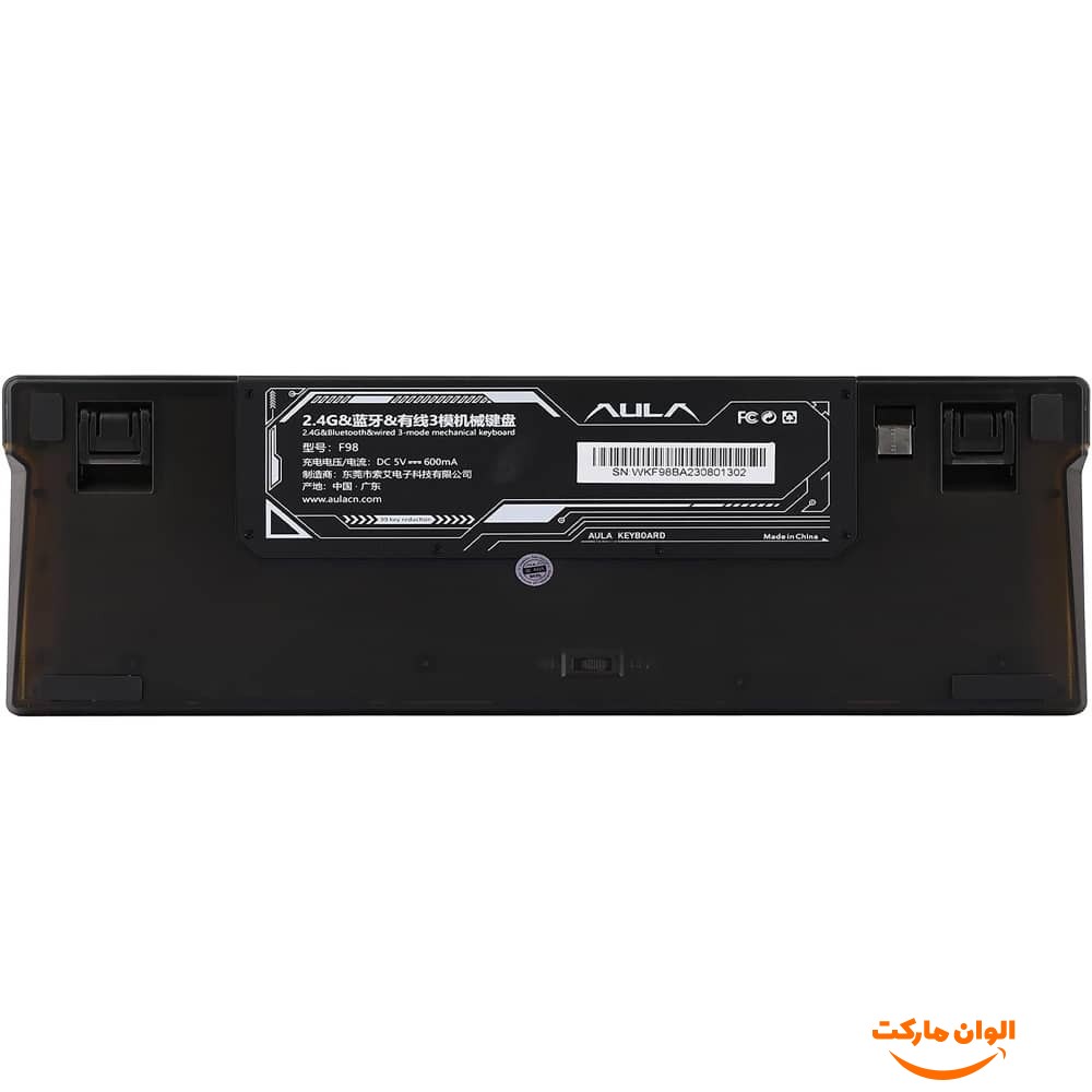 پخش  کیبورد سیم دار گیمی مدل AULA F98 تک و عمده کد G4857