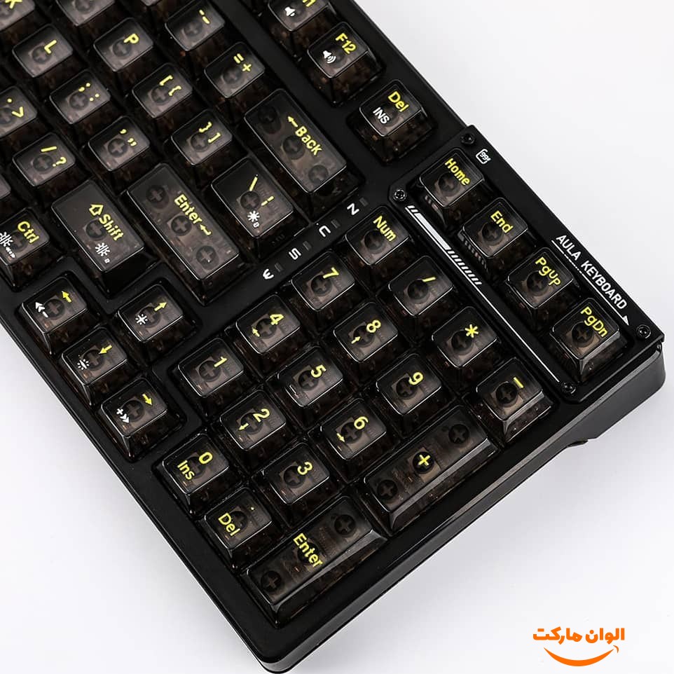 پخش  کیبورد سیم دار گیمی مدل AULA F98 تک و عمده کد G4857
