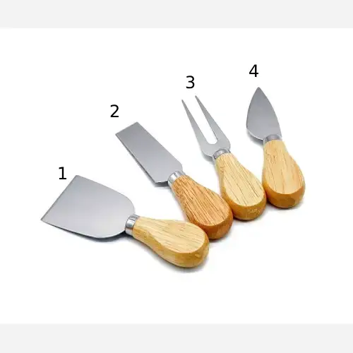 ست ابزار صبحانه خوری به همراه پایه چوبی کد E701 تک و عمده