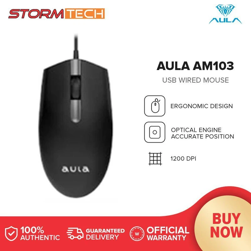 پخش موس سيم دار AULA  مدل AM103 تک و عمده کد Z1566