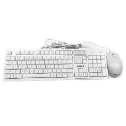 کیبورد و ماوس سیم دار آئولا مدل AC102 کد E745 تک و عمده