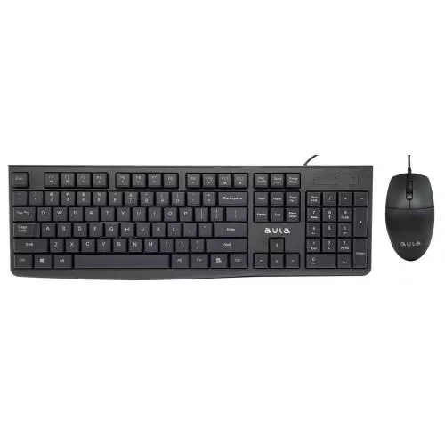 خرید کیبورد و موس با سیم AULA مدل  AC105 تک و عمده کدZ1623