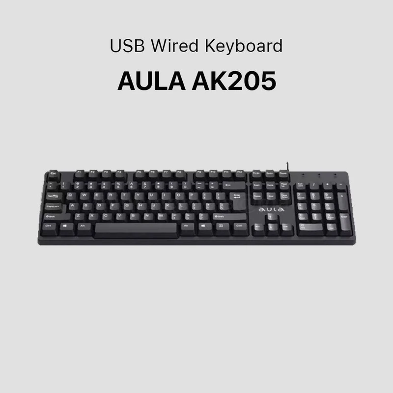 پخش کیبورد سیم دار آئولا مدل AK205 کد E770 تک و عمده