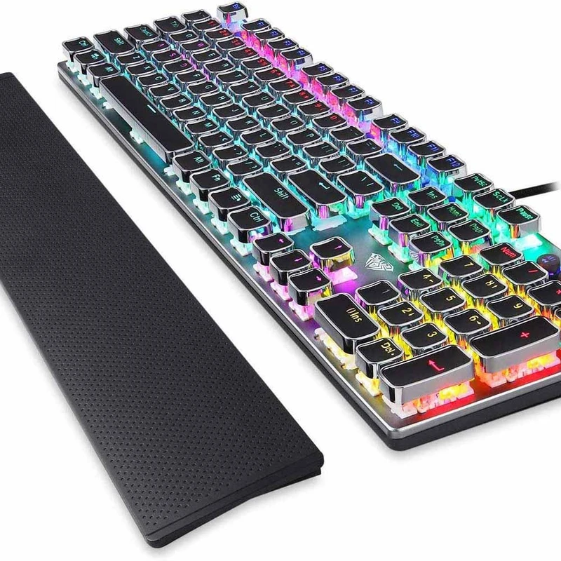 کیبورد گیمینگ آئولا مدل F2058 با سیم مکانیکال کد E781 تک و عمده