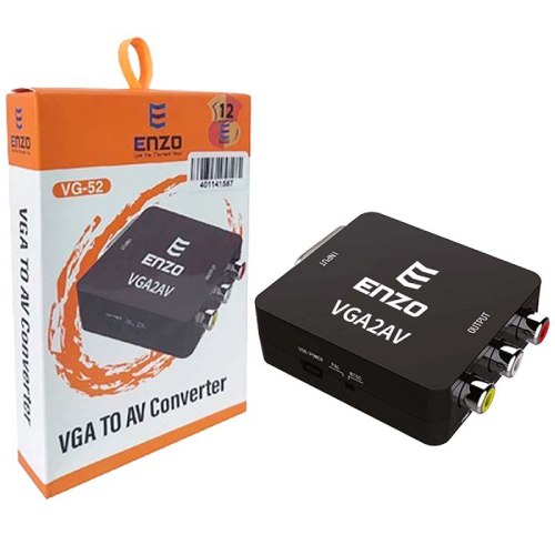 پخش تبدیل VGA به AV انزو مدل VG52 تک و عمده کد Z1656