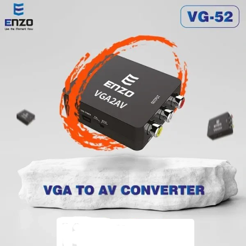 پخش تبدیل VGA به AV انزو مدل VG52 تک و عمده کد Z1656