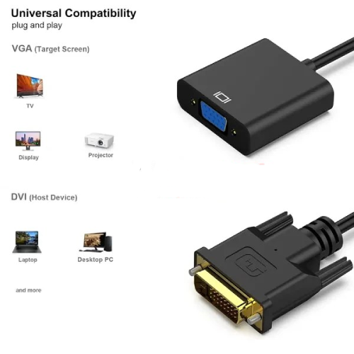 خرید تبدیل DVI به VGA انزو مدلDV61 تک و عمده کد Z1657