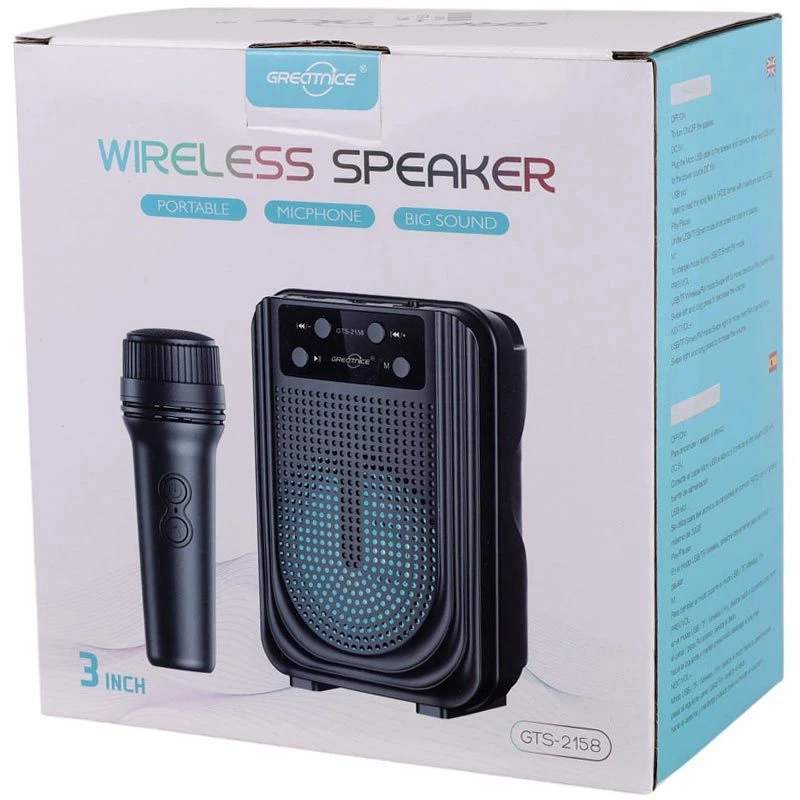 پخش اسپیکر بلوتوثی گریت نایس مدل gts 2158 تک و عمده کدP687
