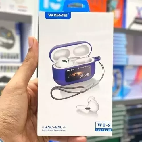 Airpods-with-smart-display-model-wt-8-brand-wiseme-single-and-major-
