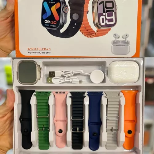Smartwatch with Airpods model kw56 ultra 3 single and bulk