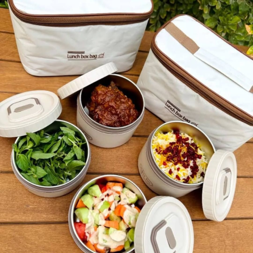 خریدکیف همراه ۴عدد لانچ باکس تک و عمده کدZ1713