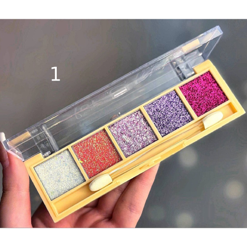 خرید پالت سایه چشم گلیتری 5 تایی Topcolor تک و عمده کدZ1789