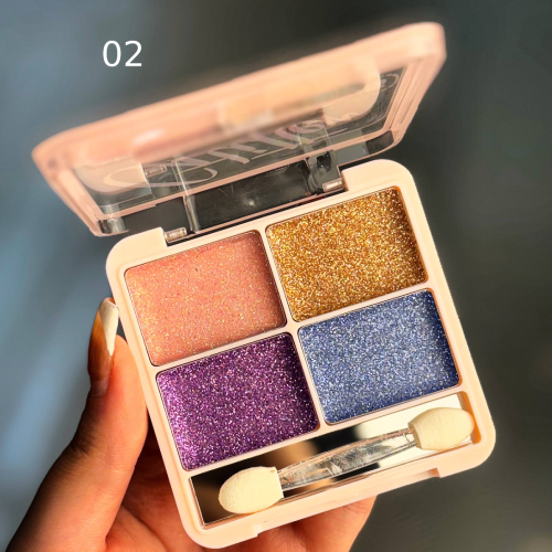 پخش سایه چشم 4 رنگ گلیتری دودوگرل تک و عمده کدZ1792
