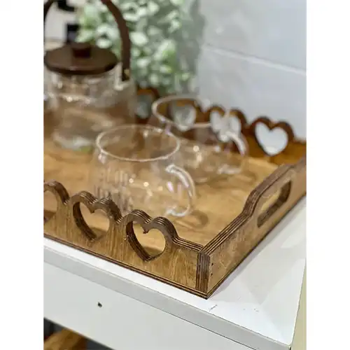 Heart Shaped Tray Set