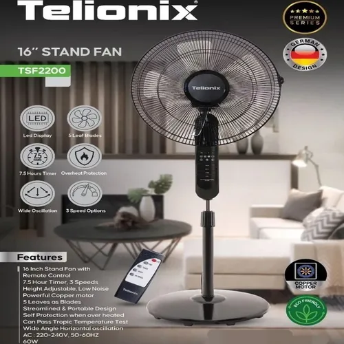 پخش پنکه ایستاده تلیونیکس مدل TSF 2200 تک و عمده کد t1337