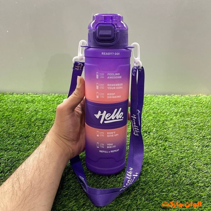 خرید قمقمه سیلیکونی طرح Hello تک و عمده کد L862